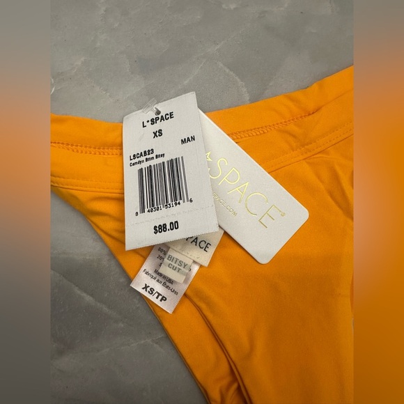 NWT! L*Space Camdyn Bitsy Bikini in Mango XS $88 - Picture 2 of 3